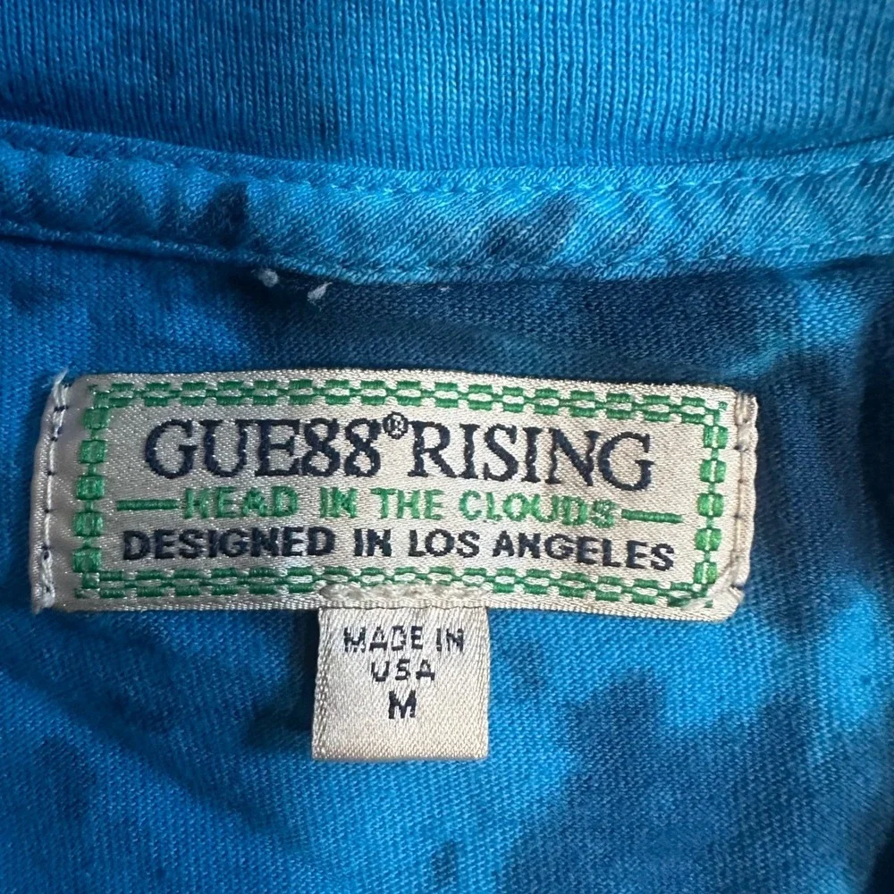 Vintage Guess Rising Head In The Clouds Tie Dye T-Shirt Mens M Tee - Picture 6 of 7